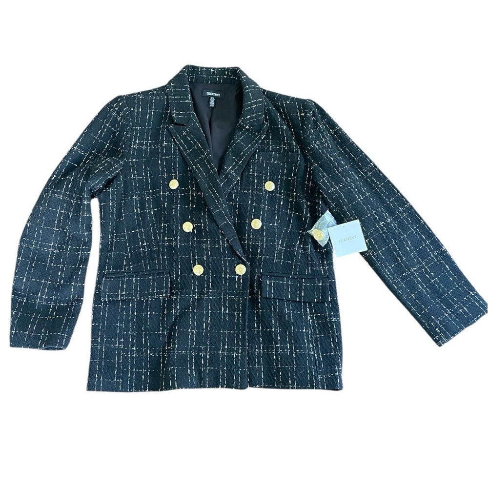 Ellen Tracy Textured Black and White Jacket